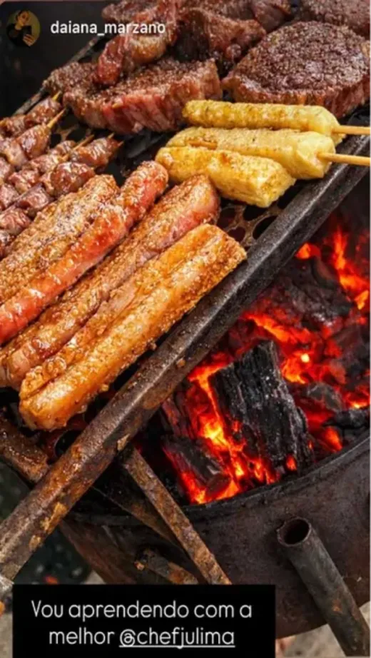 Story de aluno: espetos na brasa